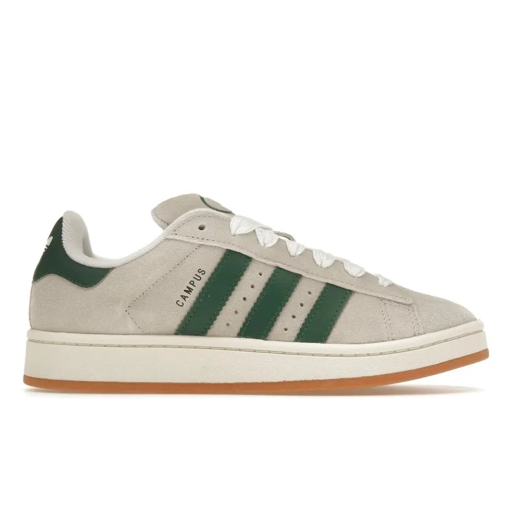 Adidas Campus  in the Crystal WhiteDark Green